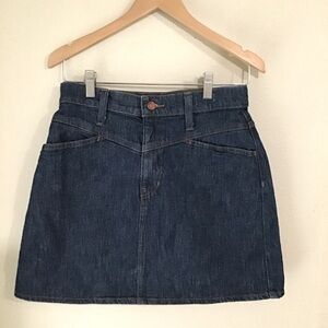 Madewell A line denim jeans stretch denim size 25 mini skirt NWT